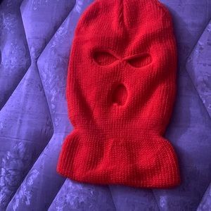Orange ski mask